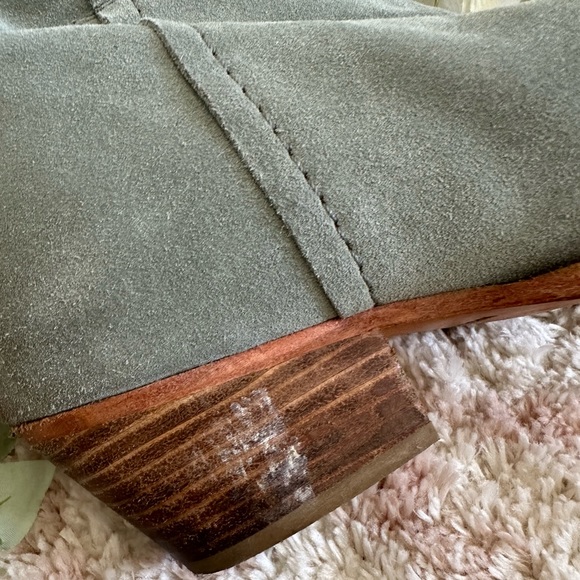 Free People Blue Sway Low Slouch Boots | Light Blue Suede | Women’s Size 39, EU - Picture 8 of 9